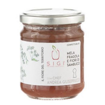 Confettura di Mela, Fragola e Fiori di Sambuco