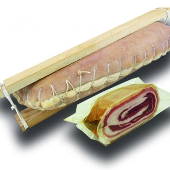 Pancetta steccata con cotenna